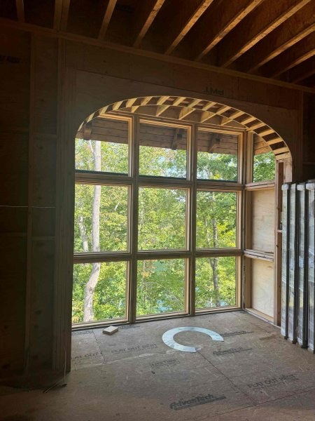 Library Arched Opening to Window Bay
